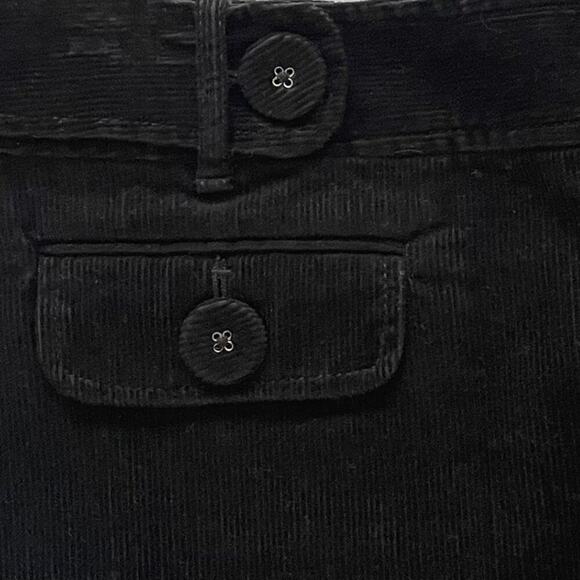 Ann Taylor Black Corduroy A Line Skirt, Front Button Pockets, Preppy, Size 8 - Picture 6 of 9